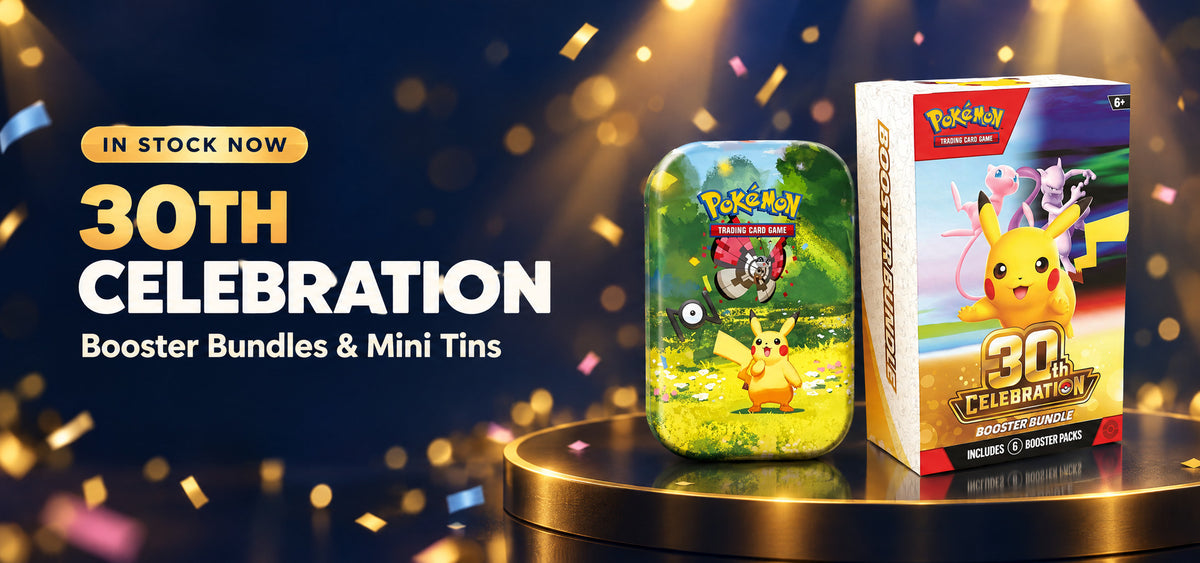 Pokémon TCG 30th Celebration Booster Bundle and Mini Tin – in stock now