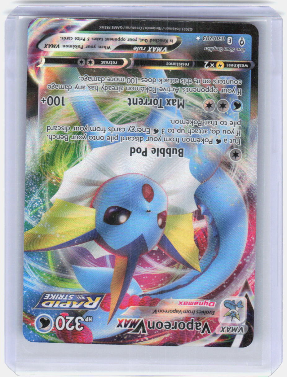 Vaporeon VMAX Holo Ultra Rare SWSH07: Evolving Skies 030/203 NM