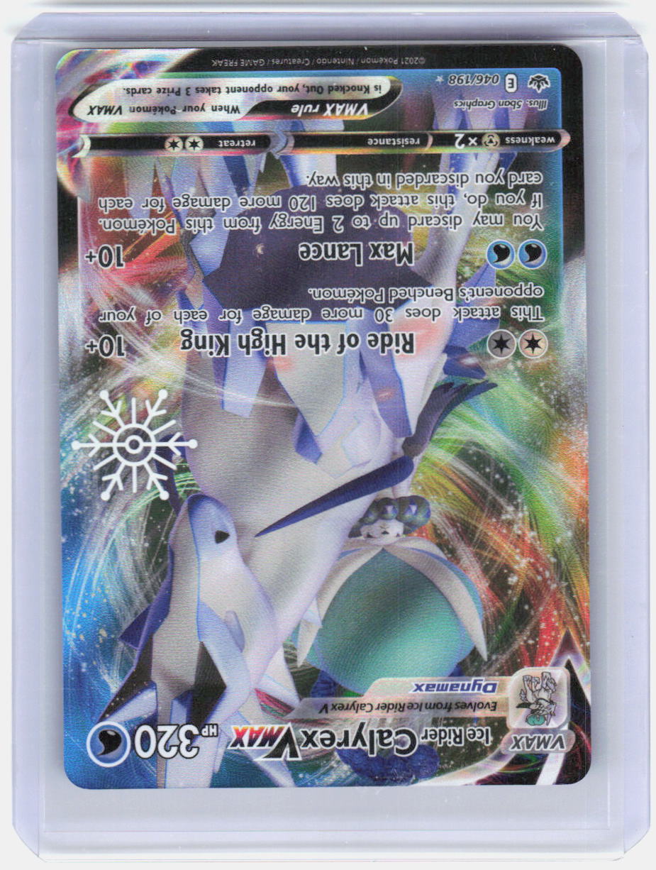 Ice Rider Calyrex VMAX Holo Ultra Rare SWSH06: Chilling Reign 046/198 NM