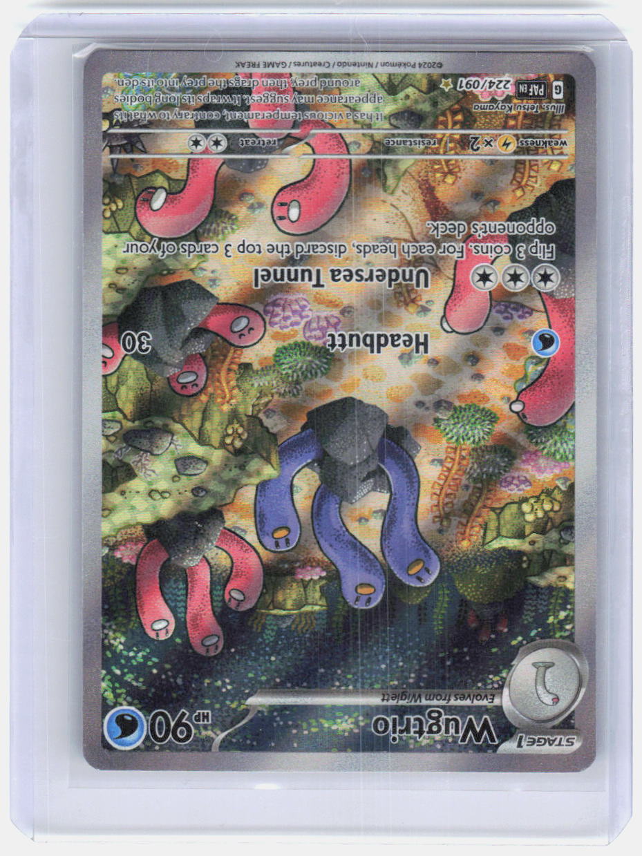Wugtrio Holo Illustration Rare SV: Paldean Fates 224/091 NM