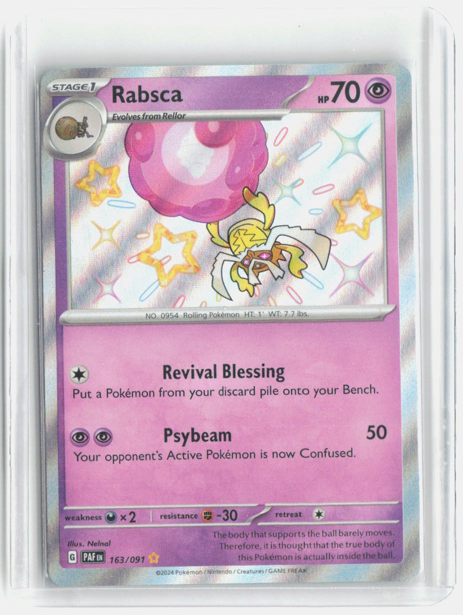 Rabsca Holo Shiny Rare SV: Paldean Fates 163/091 NM