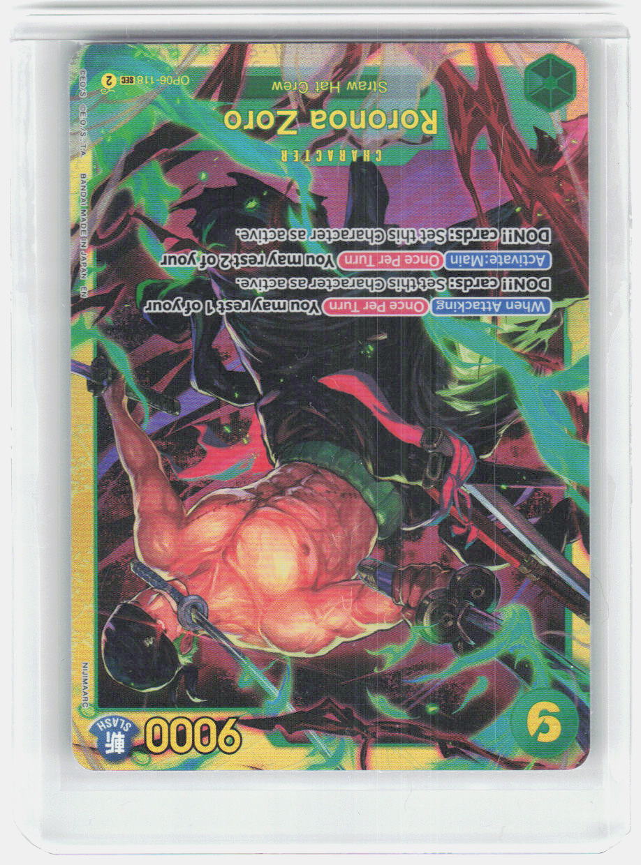 Roronoa Zoro Foil SEC Wings of the Captain OP06-118 NM