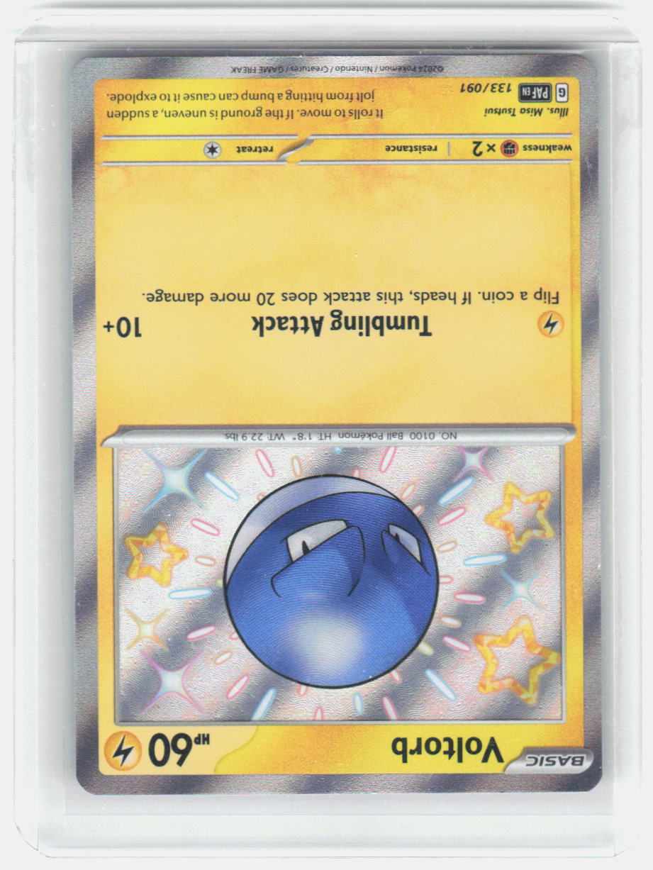 Voltorb Holo Shiny Rare SV: Paldean Fates 133/091 NM