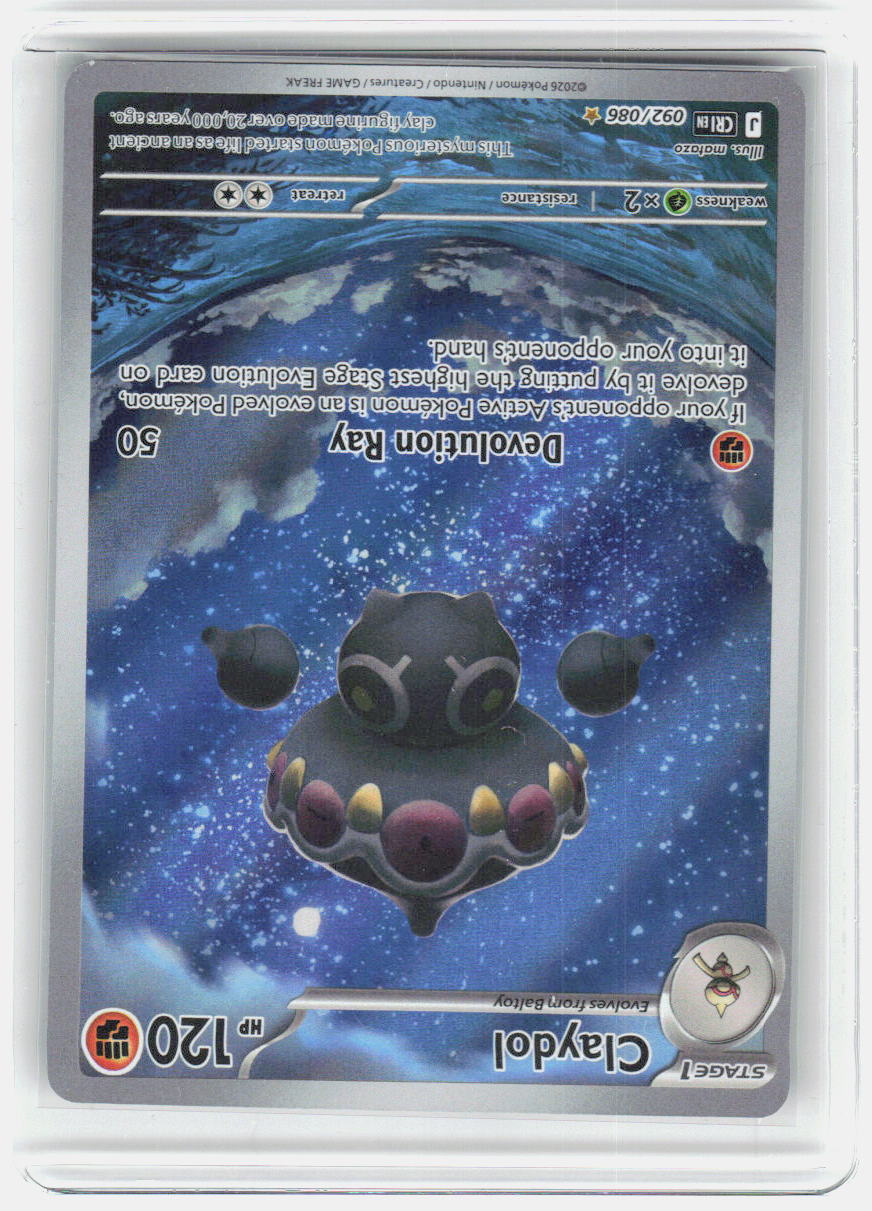 Claydol Holo Illustration Rare ME04: Chaos Rising 092/086 NM