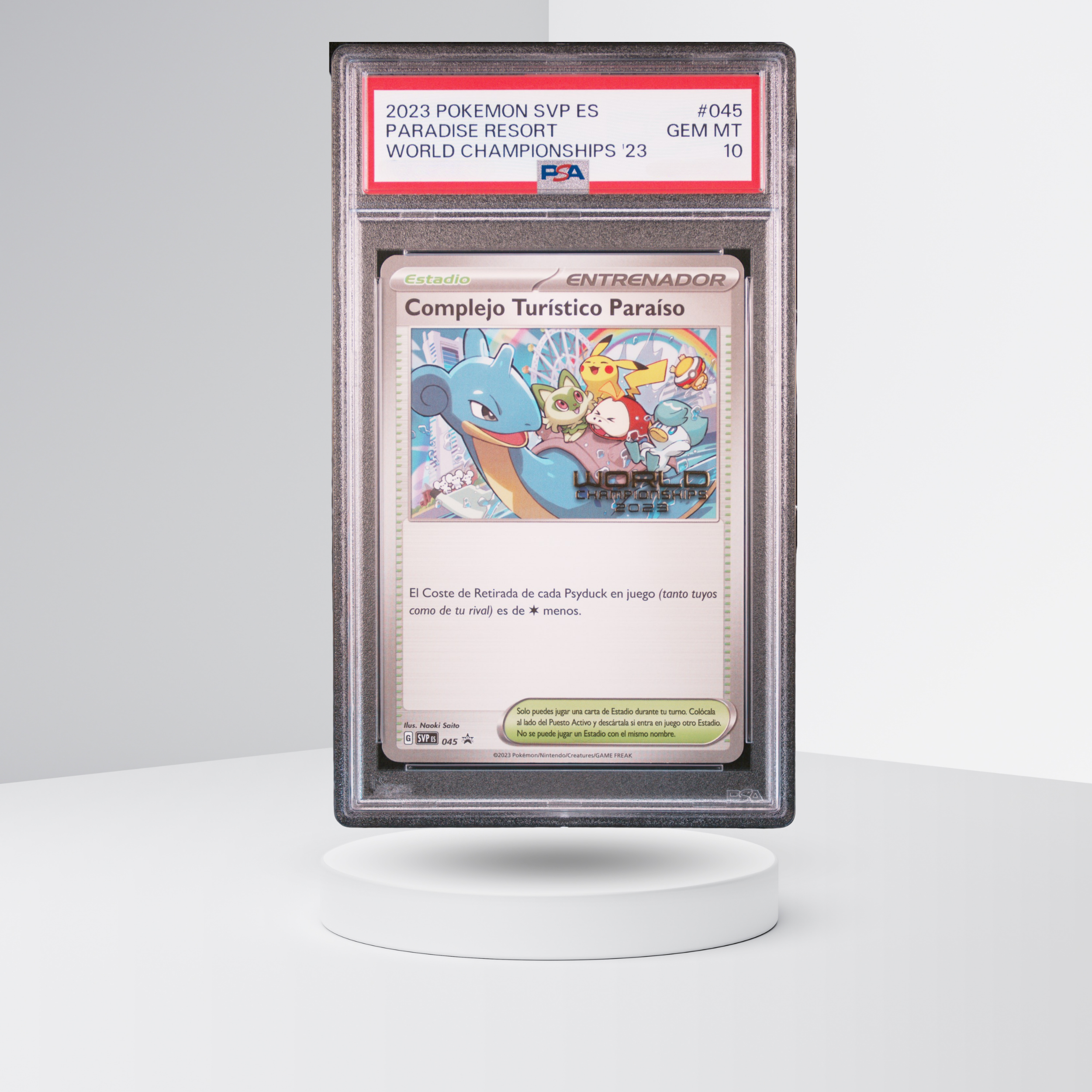 2023 Pokemon Spanish Paradise Resort Promo World Championships ’23 #045 PSA 10