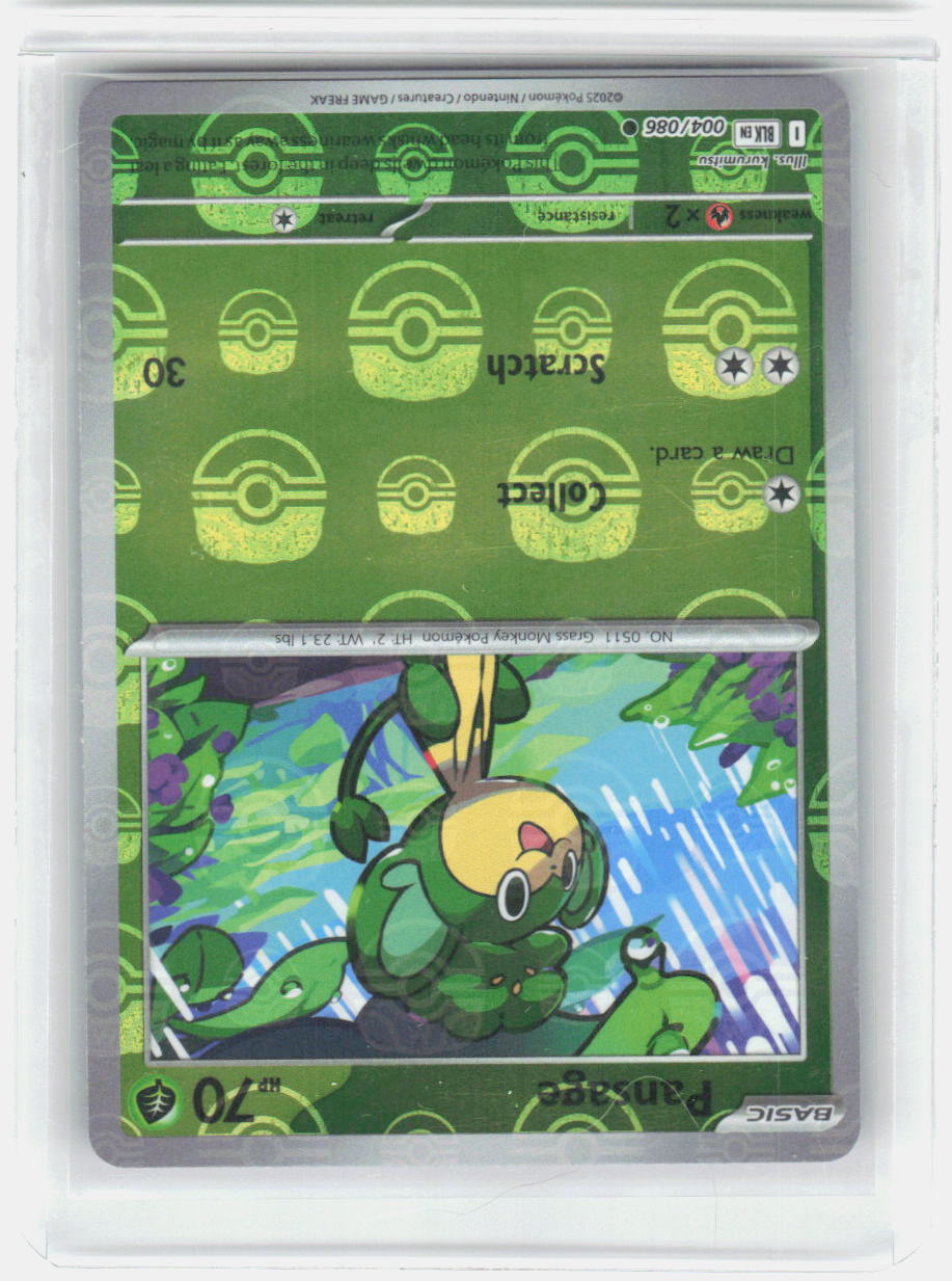 Pansage (Master Ball Pattern) Holo Common SV: Black Bolt 004/086 NM