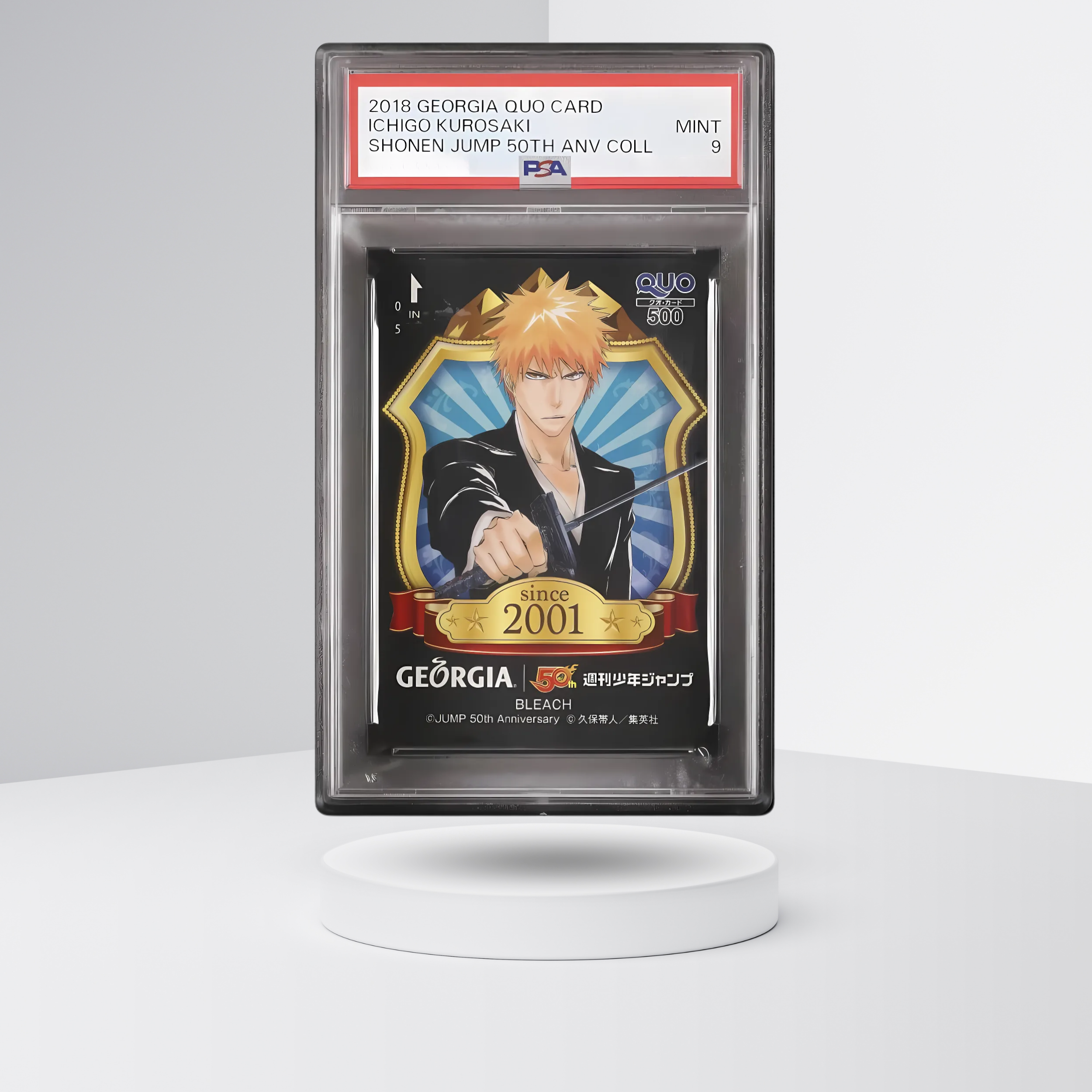 2018 Weekly Shonen Jump Japanese Ichigo Kurosaki QUO Card PSA 9