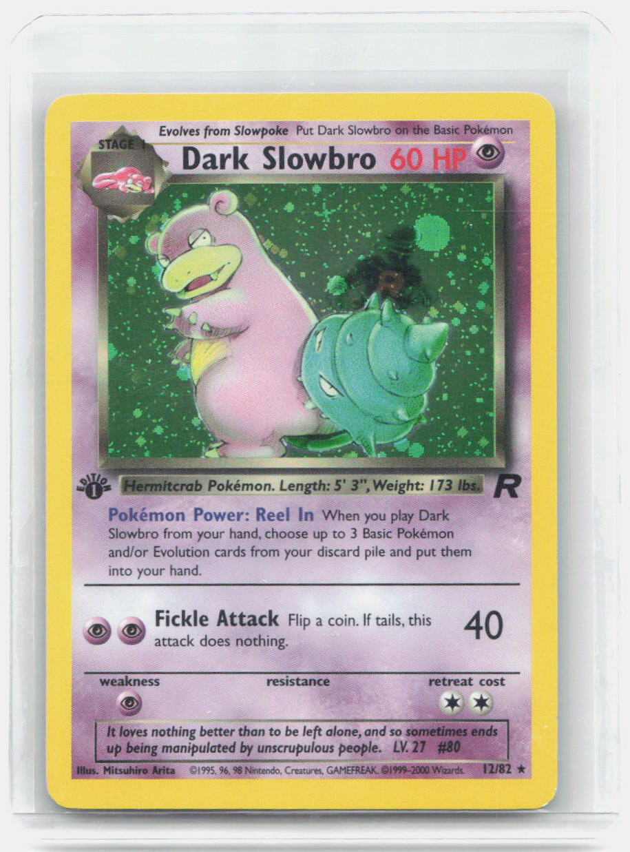 Dark Slowbro (12) 1st Edition Holo Holo Rare Team Rocket 12/82 NM
