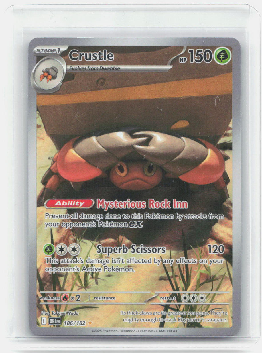 Crustle Holo Illustration Rare SV10: Destined Rivals 186/182 NM