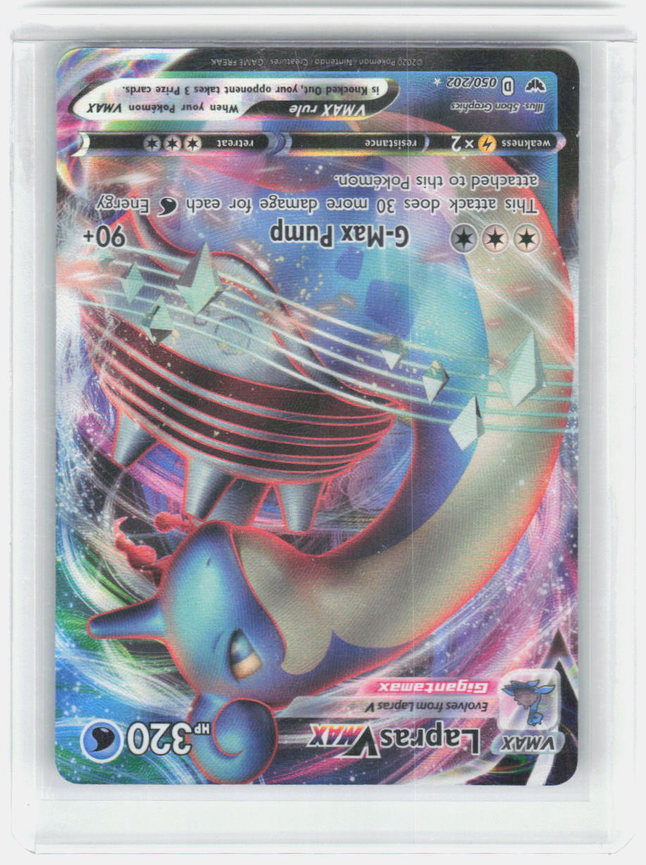 Lapras VMAX Holo Ultra Rare SWSH01: Sword & Shield Base Set 050/202 NM
