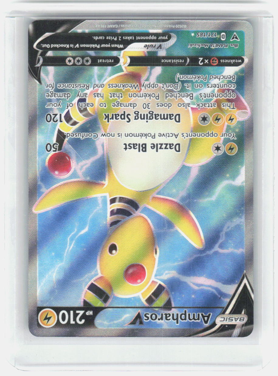 Ampharos V (Full Art) Holo Ultra Rare SWSH04: Vivid Voltage 171/185 NM