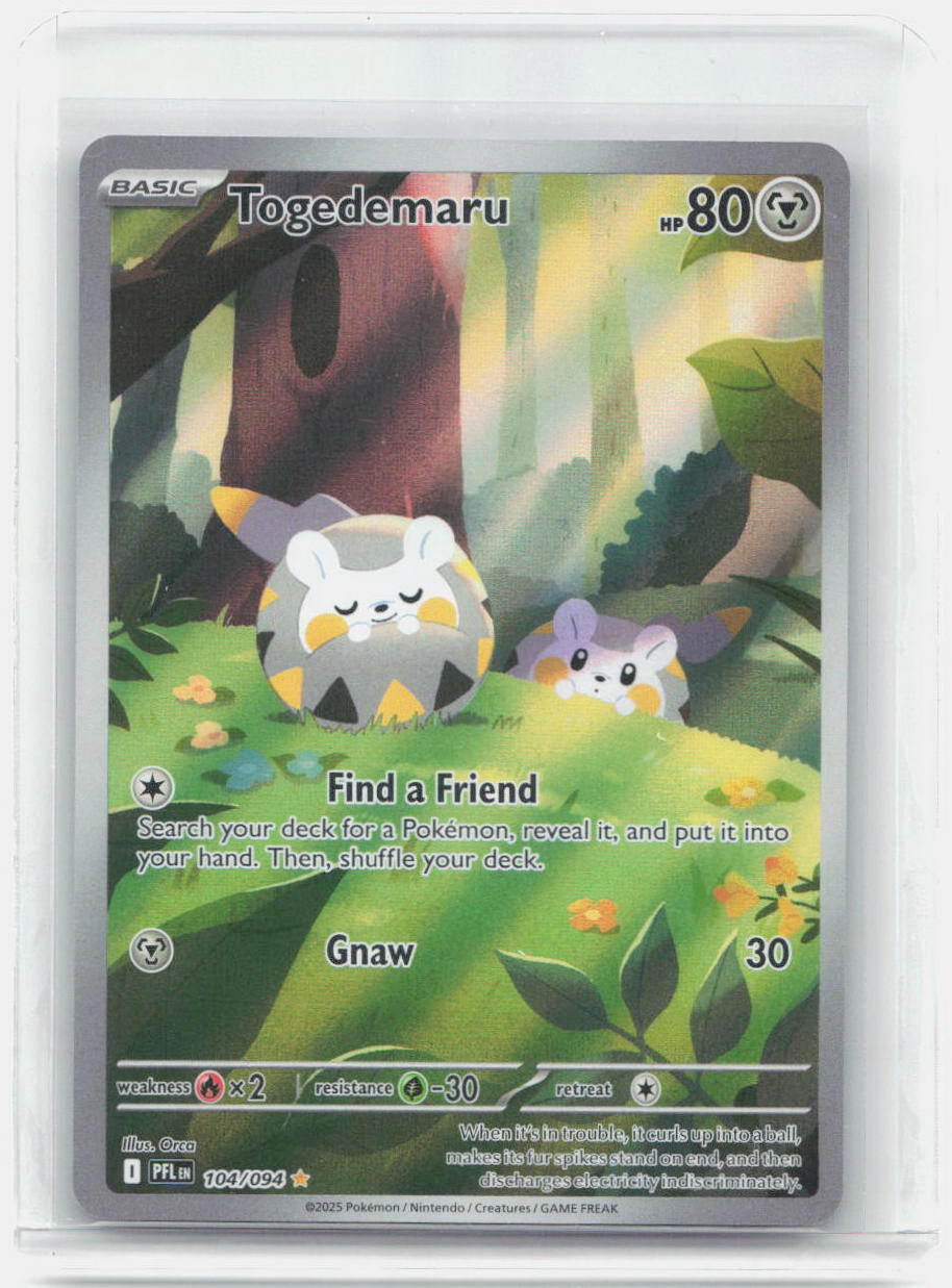Togedemaru Holo Illustration Rare ME02: Phantasmal Flames 104/094 NM