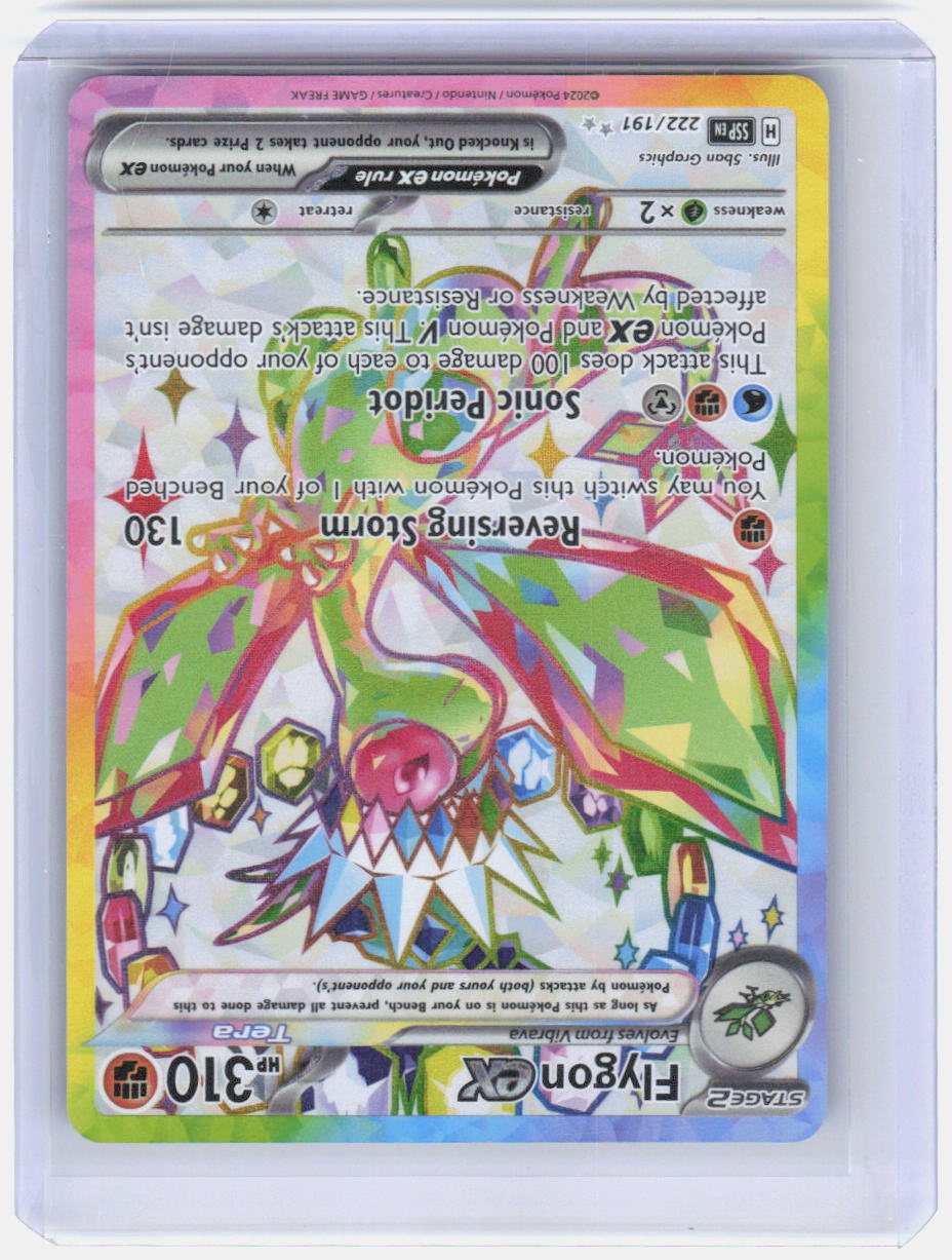 Flygon ex Holo Ultra Rare SV08: Surging Sparks 222/191 NM