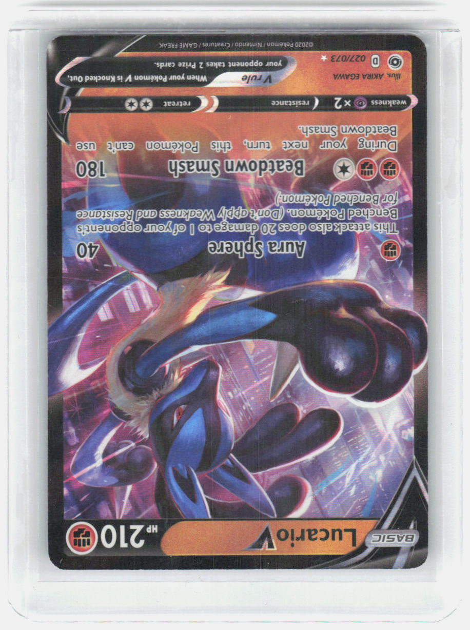 Lucario V Holo Ultra Rare Champion's Path 27/73 NM