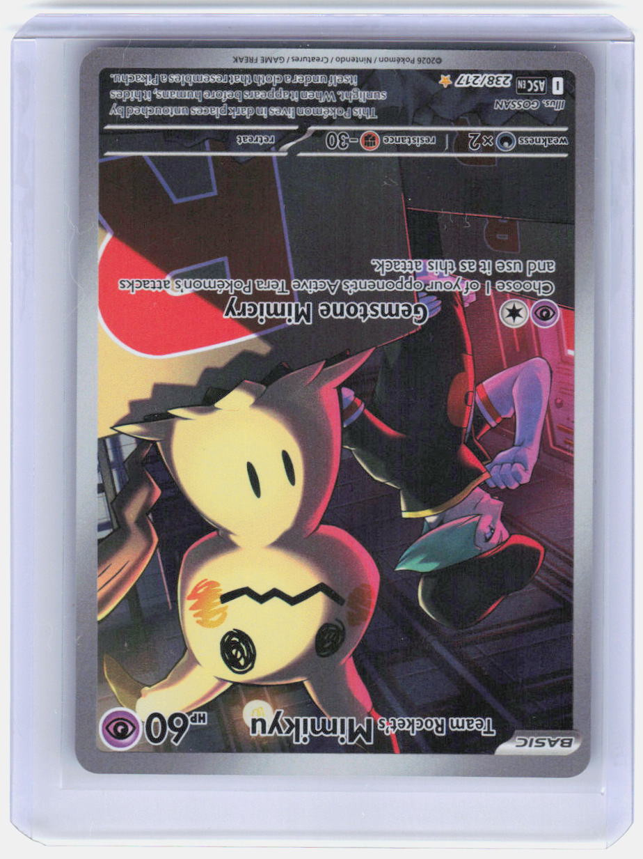 Team Rocket's Mimikyu Holo Illustration Rare ME: Ascended Heroes 238/217 NM
