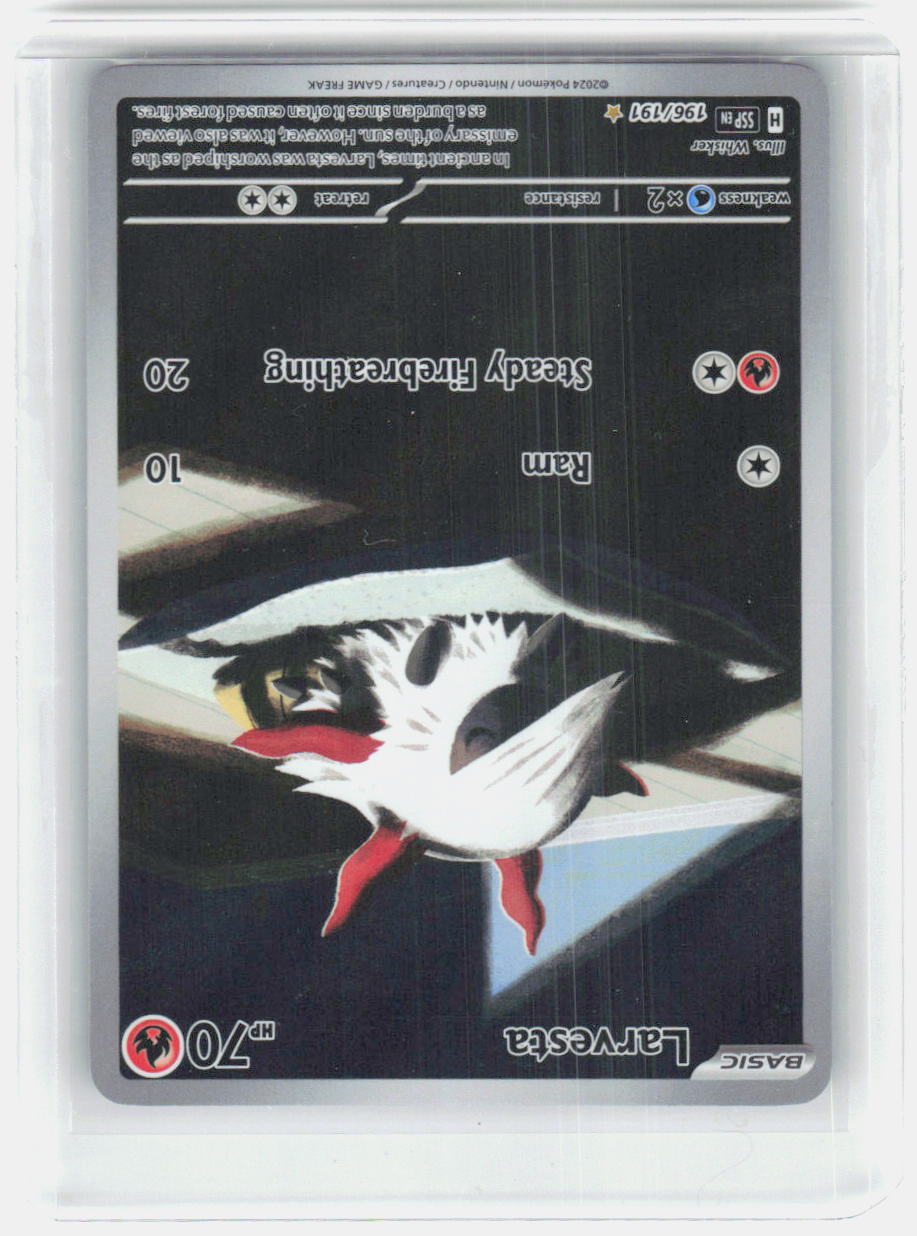 Larvesta - Holo Illustration Rare SV08: Surging Sparks 196/191 NM