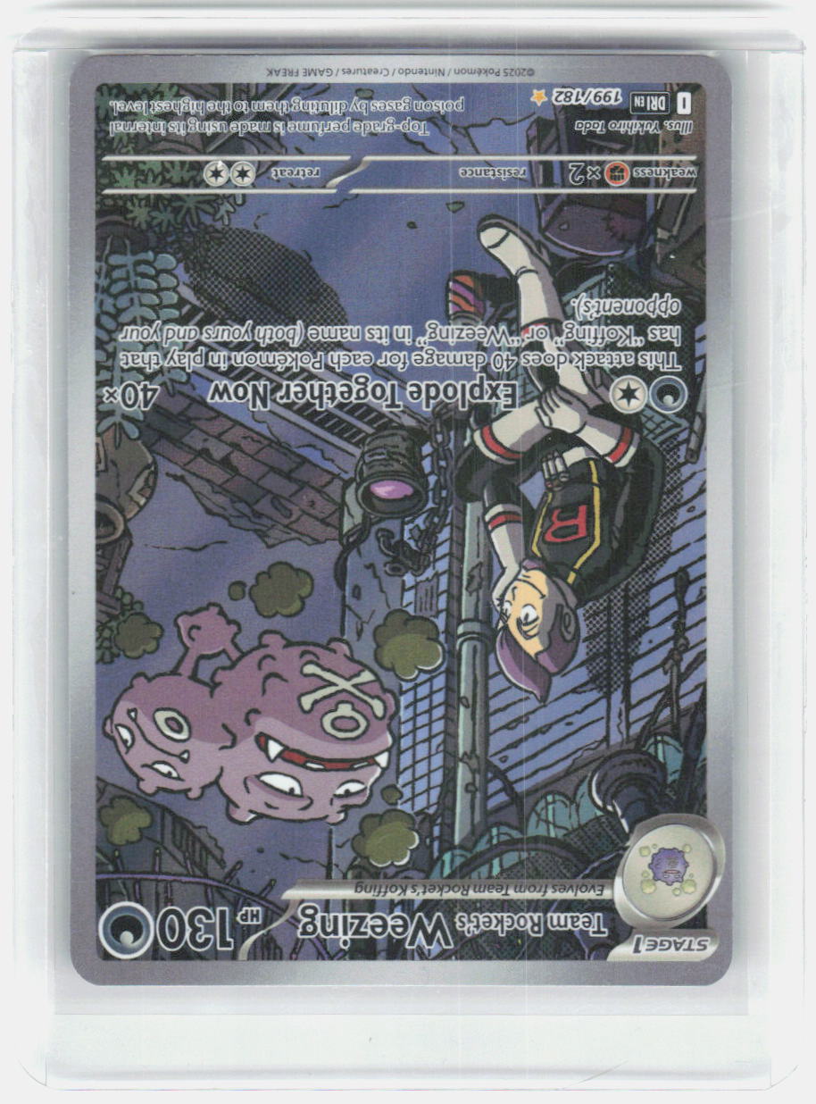 Team Rocket's Weezing Holo Illustration Rare SV10: Destined Rivals 199/182 NM
