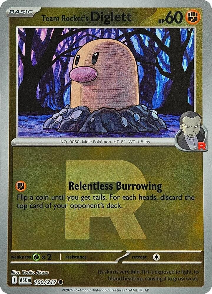 Team Rocket's Diglett [Reverse Holo] - 100 - Ascended Heroes