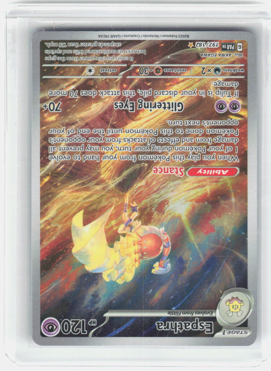 Espathra Holo Illustration Rare SV04: Paradox Rift 197/182 NM