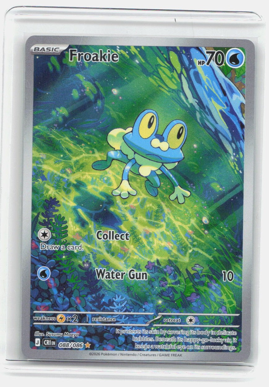 Froakie Holo Illustration Rare ME04: Chaos Rising 088/086 NM