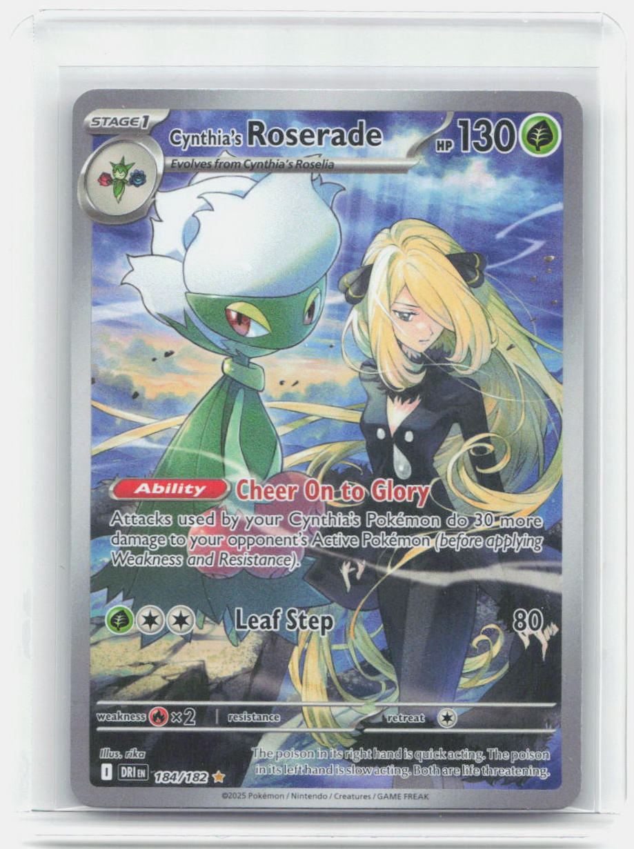 Cynthia's Roserade - Holo Illustration Rare SV10: Destined Rivals 184/182 NM