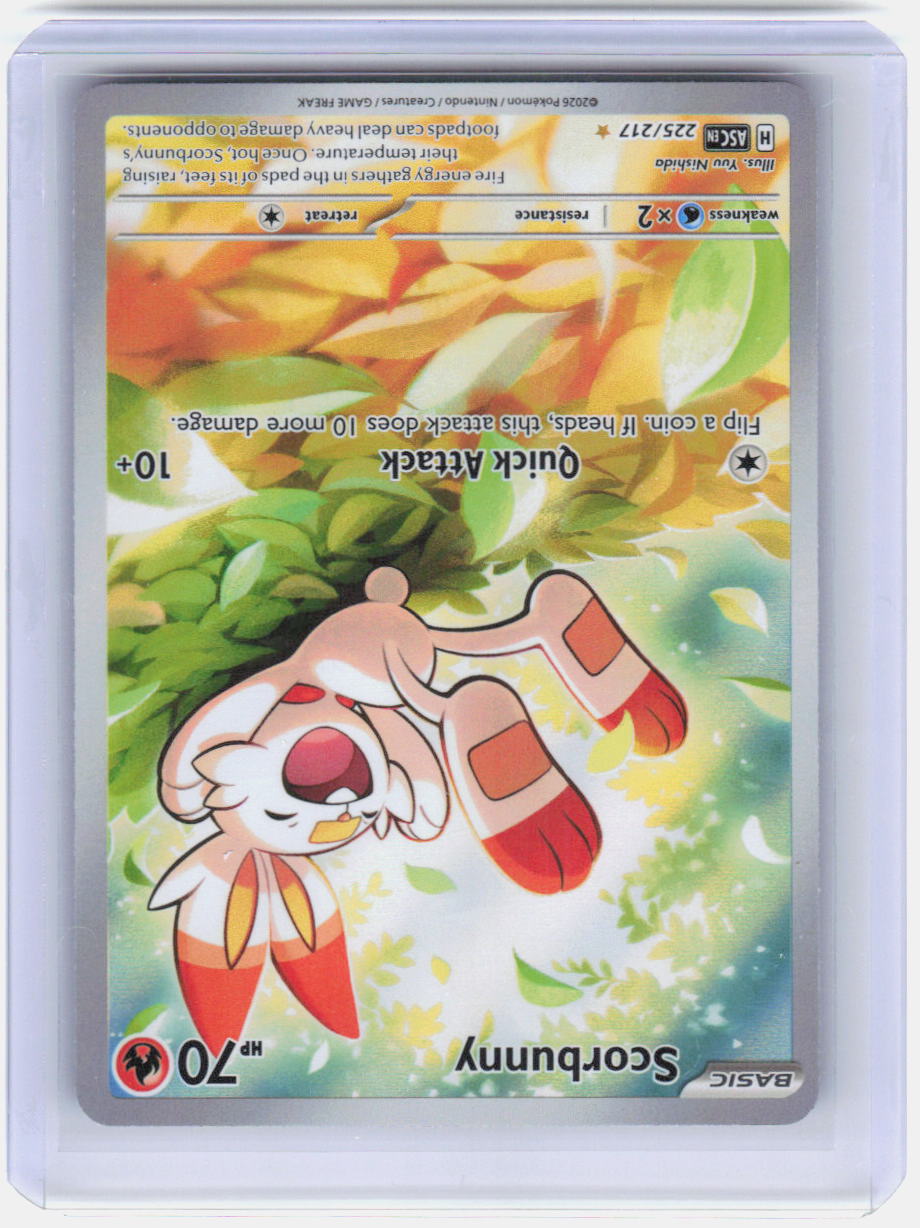 Scorbunny Holo Illustration Rare ME: Ascended Heroes 225/217 NM