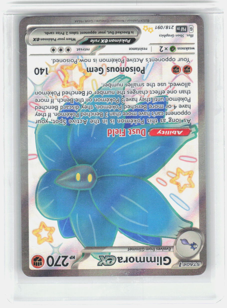Glimmora ex Holo Shiny Ultra Rare SV: Paldean Fates 218/091 NM