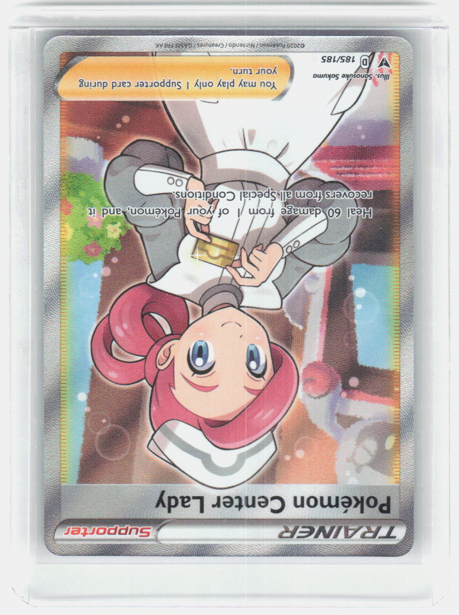 Pokemon Center Lady (Full Art) Holo Ultra Rare SWSH04: Vivid Voltage 185/185 NM