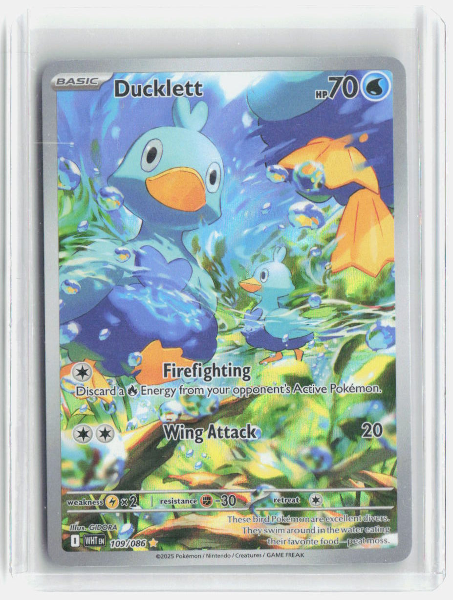 Ducklett Holo Illustration Rare SV: White Flare 109/086 NM