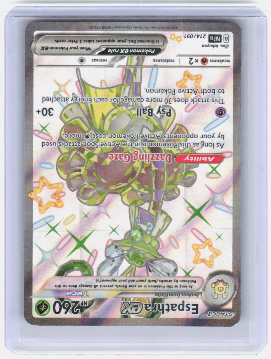 Espathra ex Holo Shiny Ultra Rare SV: Paldean Fates 214/091 NM