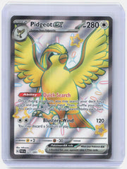 Pidgeot ex Holo Shiny Ultra Rare SV: Paldean Fates 221/091 NM