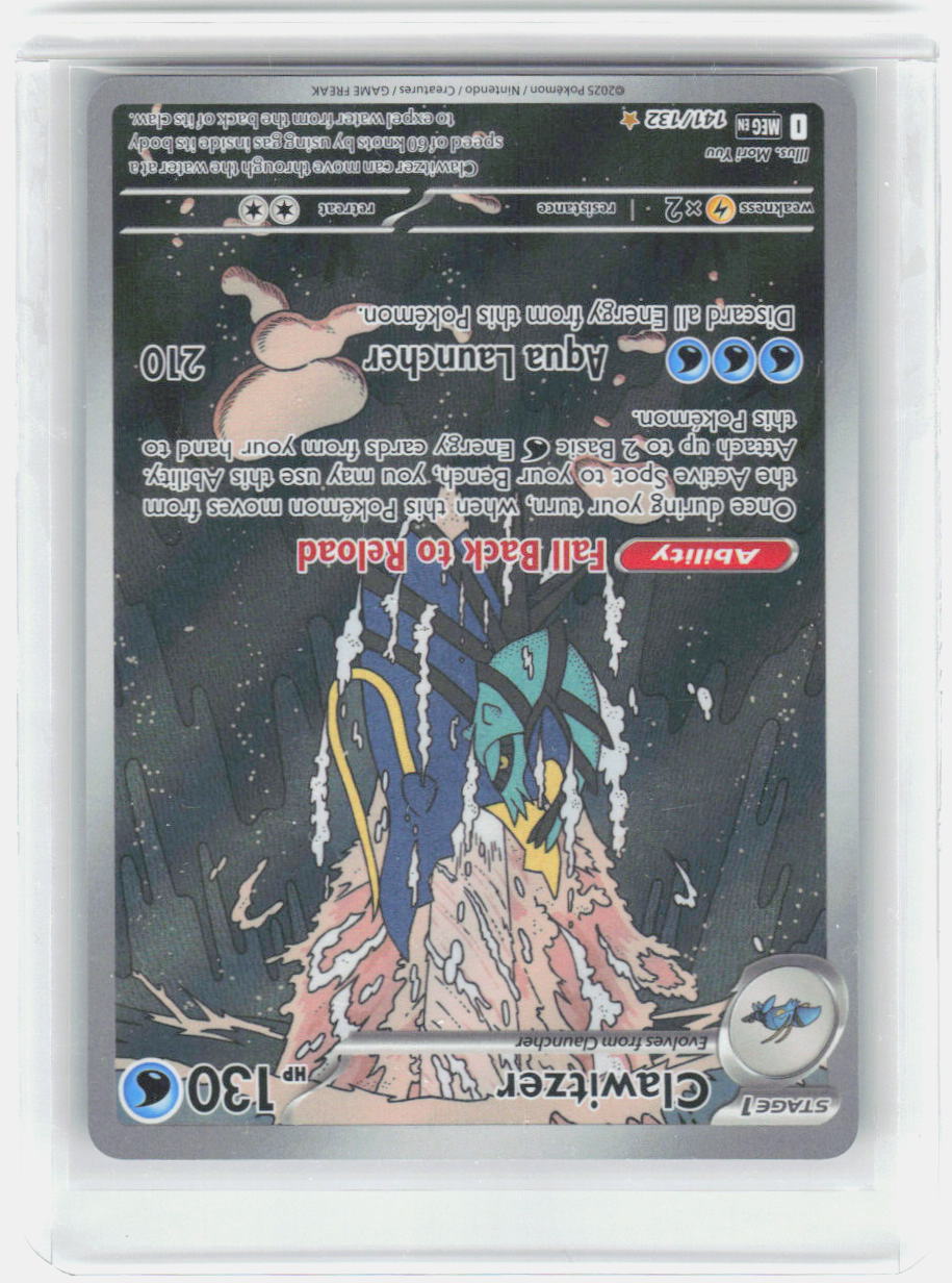 Clawitzer Holo Illustration Rare ME01: Mega Evolution 141/132 NM