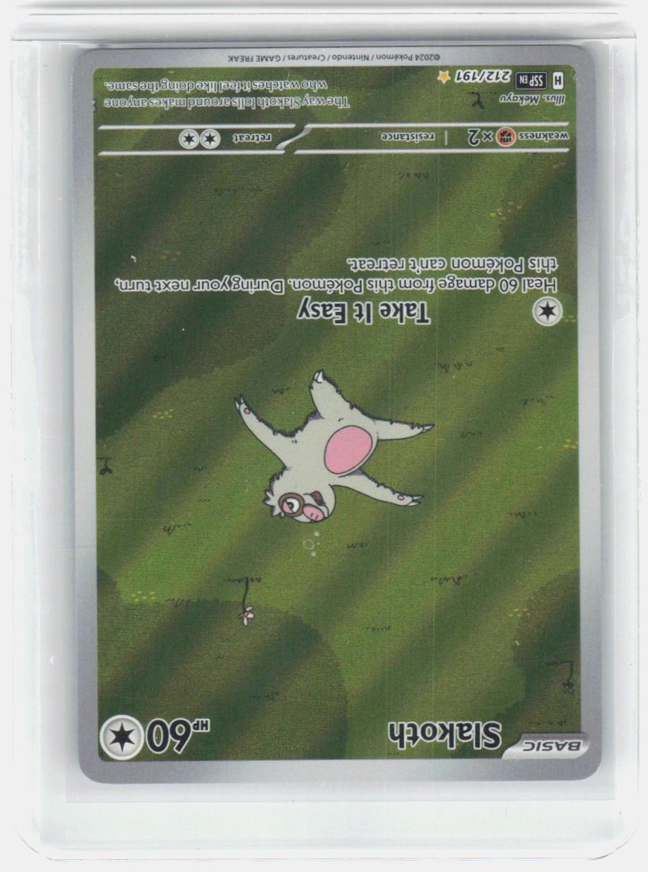 Slakoth Holo Illustration Rare SV08: Surging Sparks 212/191 NM