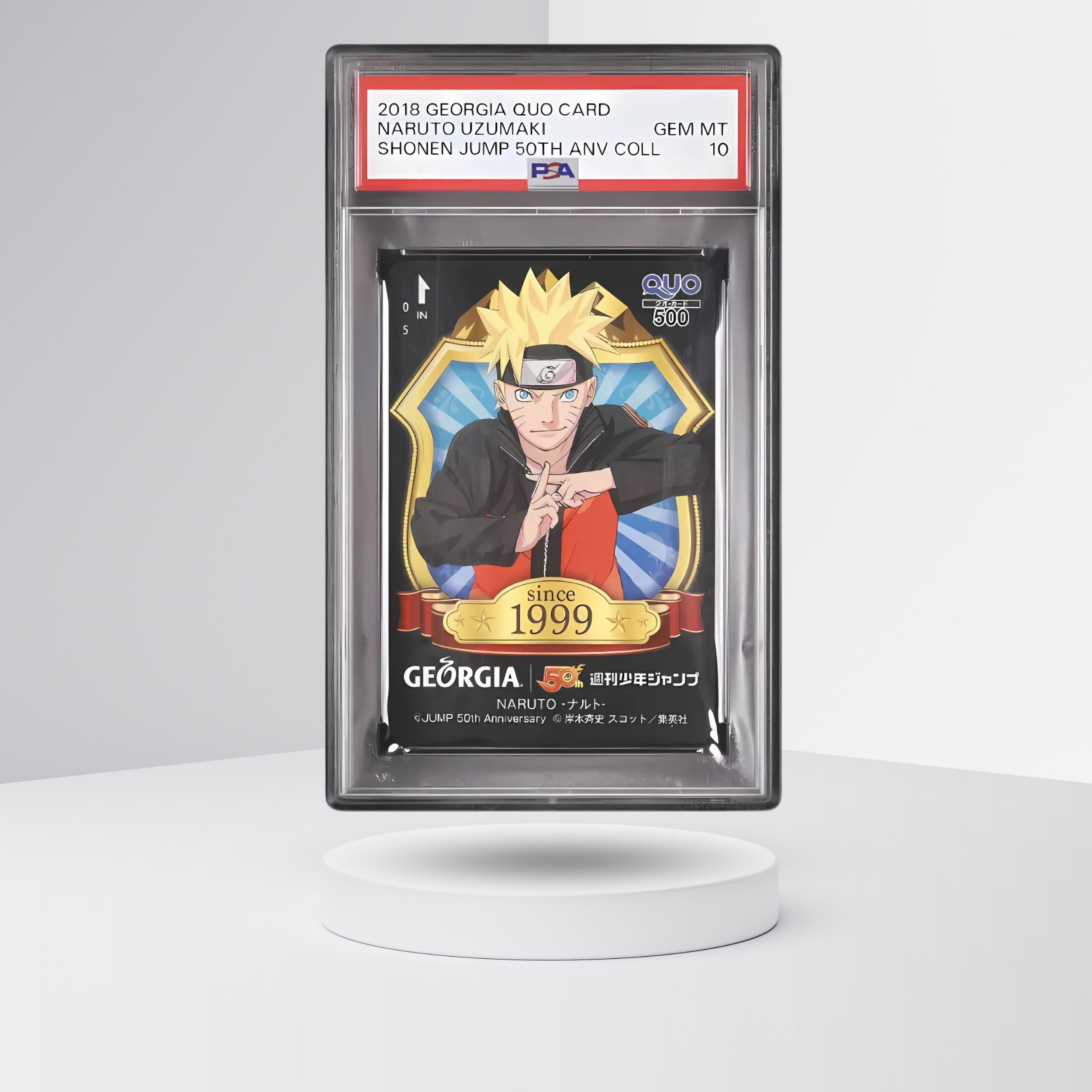 2018 Weekly Shonen Jump Japanese Naruto Uzumaki QUO Card PSA 10