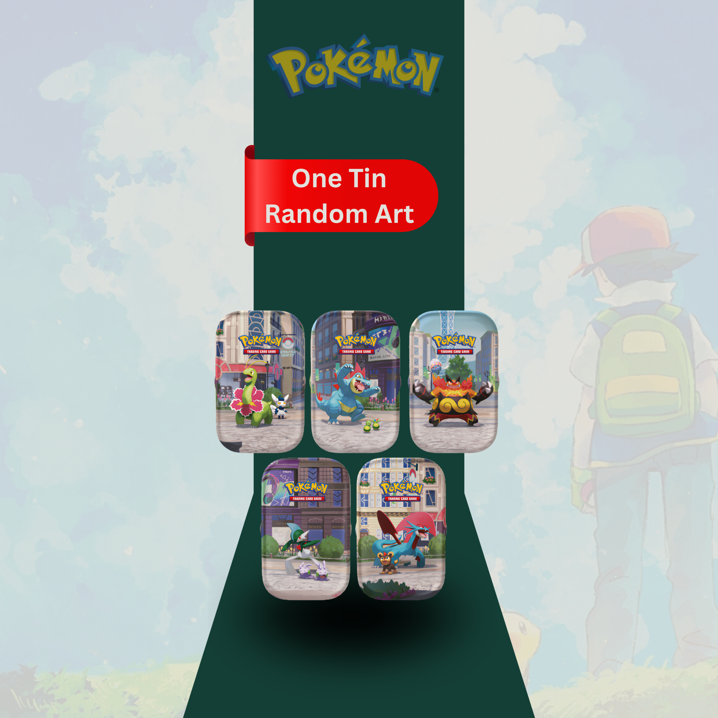 Lumiose City mini tin( One tin random art )
