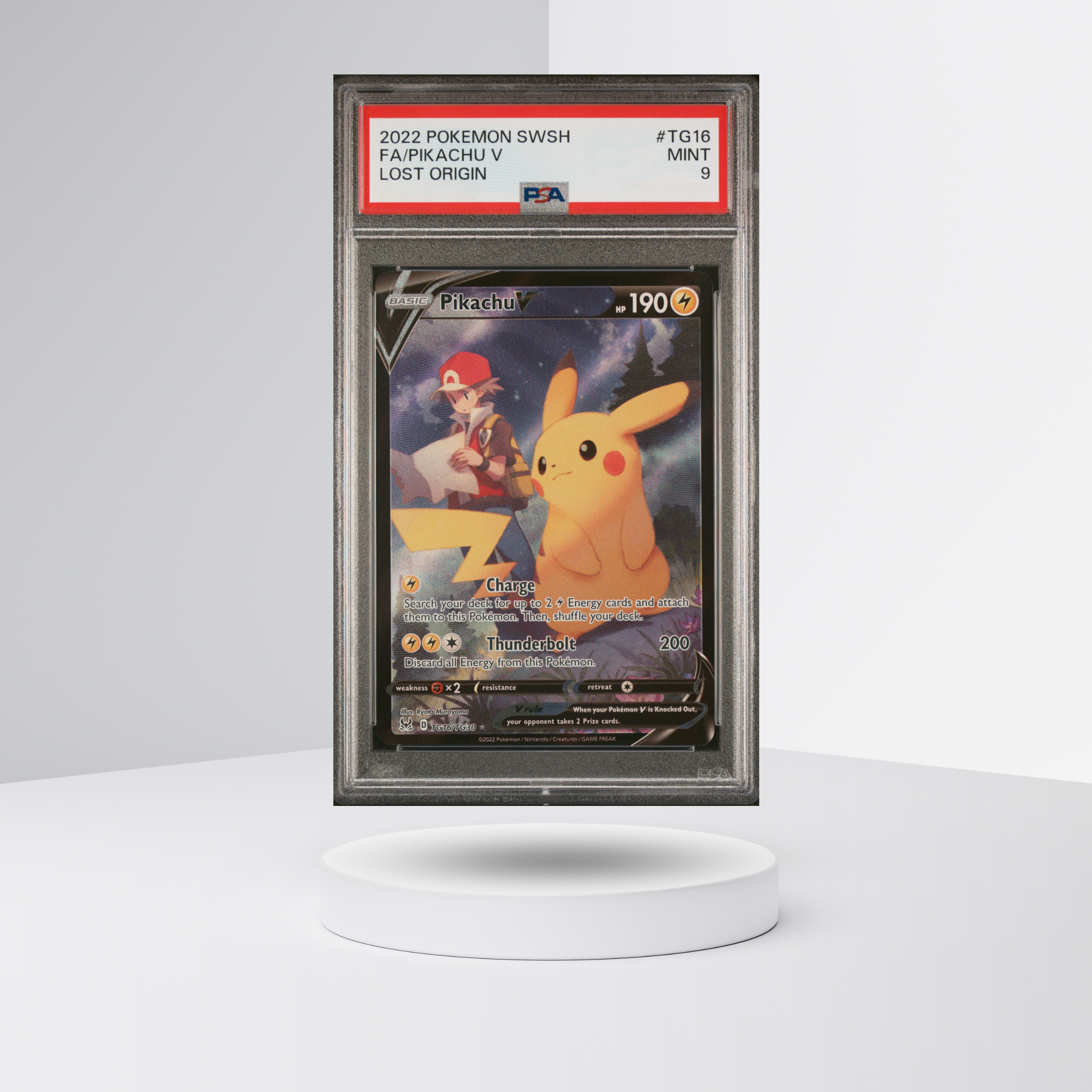 2022 Pokemon Sword & Shield Lost Origin #Tg16 Full Art/Pikachu V