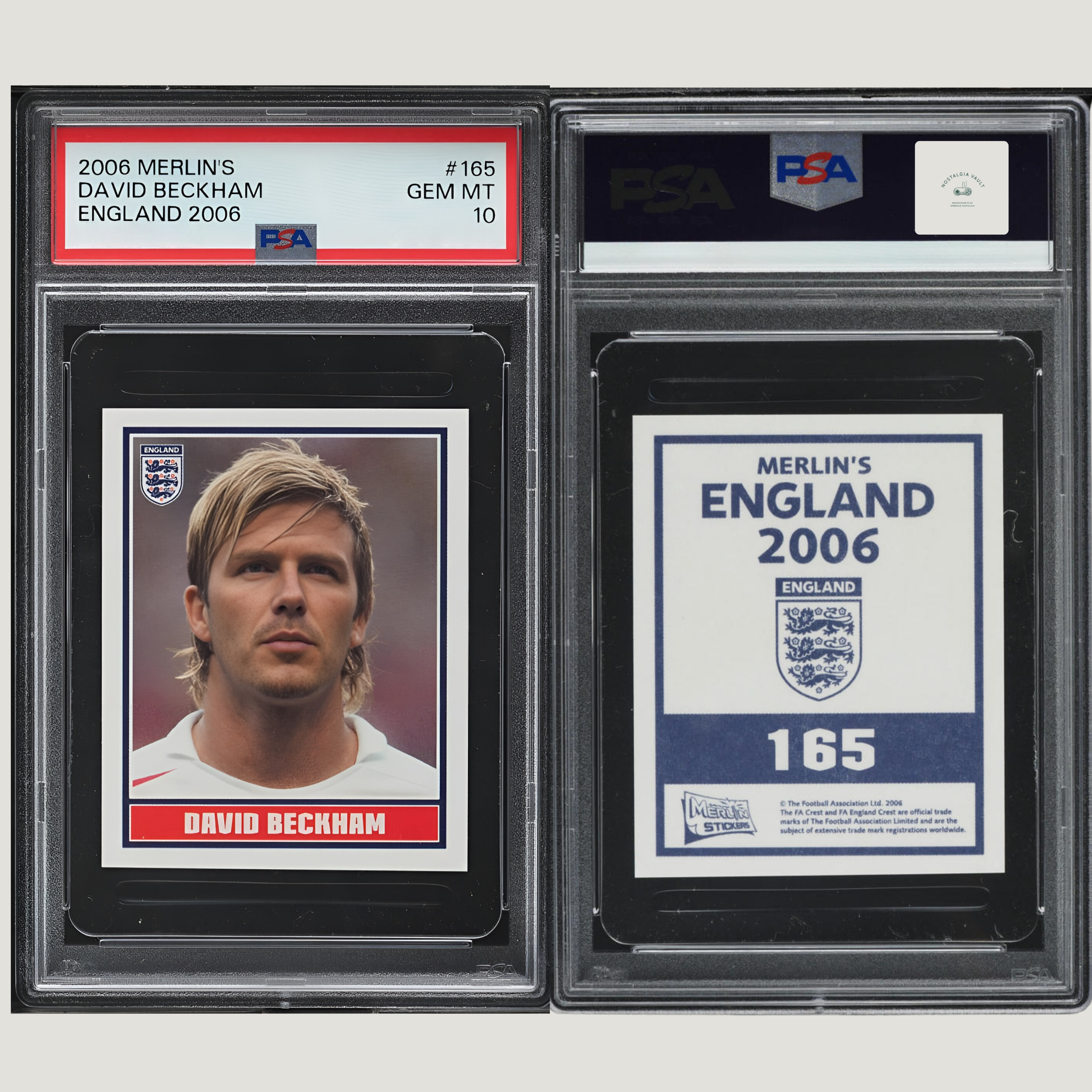 2006 Merlin's England '06 David Beckham #165 PSA 10 GEM MINT pop 1 of 3