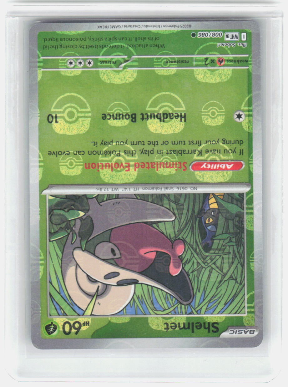 Shelmet Common SV: White Flare 008/086 NM (Master Ball Pattern)