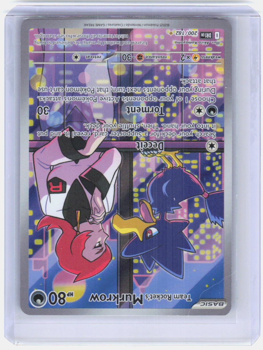 Team Rocket's Murkrow Holo Illustration Rare SV10: Destined Rivals 200/182 NM