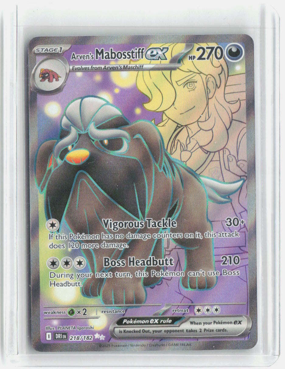 Arven's Mabosstiff ex Holo Ultra Rare SV10: Destined Rivals 218/182 NM