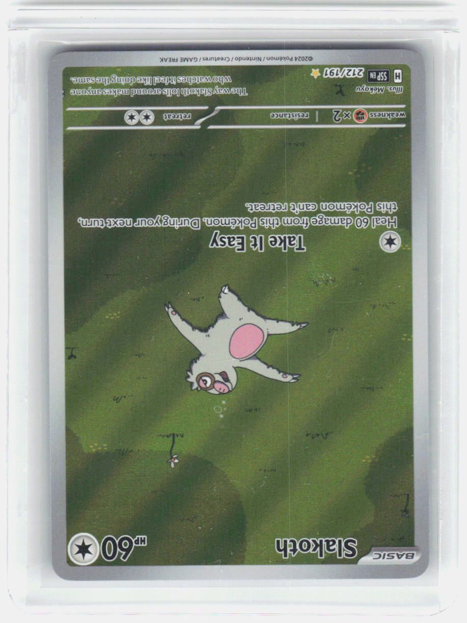 Slakoth Holo Illustration Rare SV08: Surging Sparks 212/191 NM