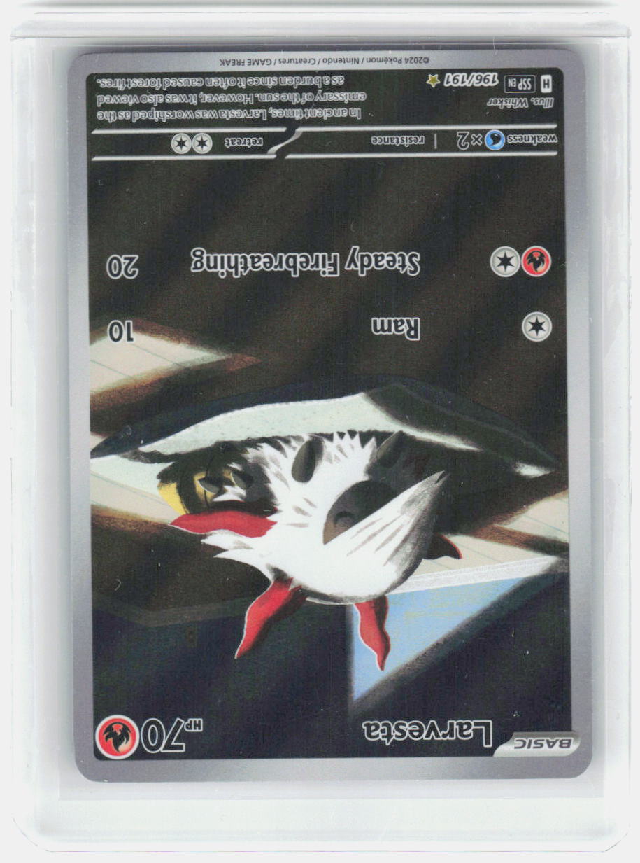 Larvesta - Holo Illustration Rare SV08: Surging Sparks 196/191 NM