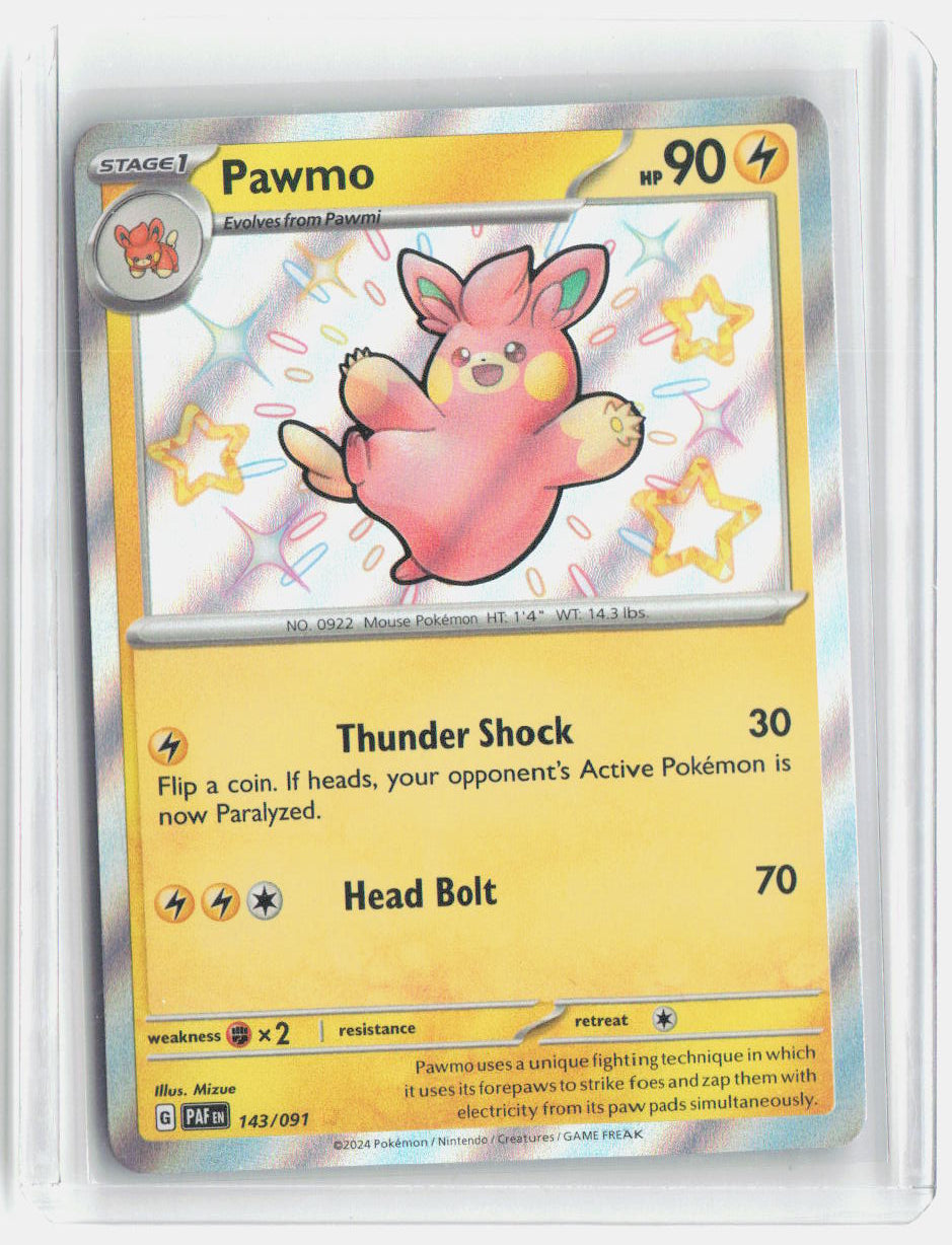 Pawmo Holo Shiny Rare SV: Paldean Fates 143/091 NM