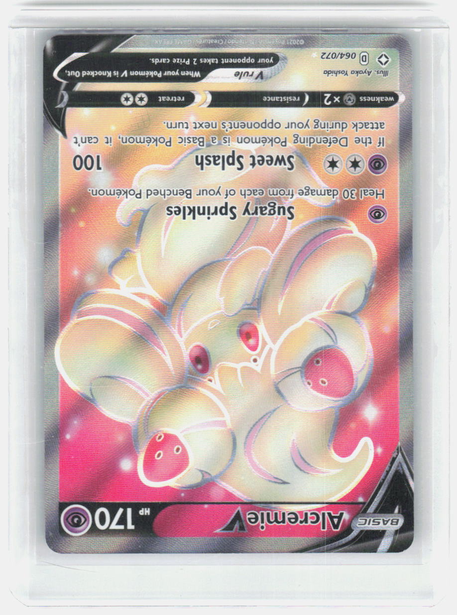Alcremie V (Full Art) Holo Ultra Rare Shining Fates 064/072 NM