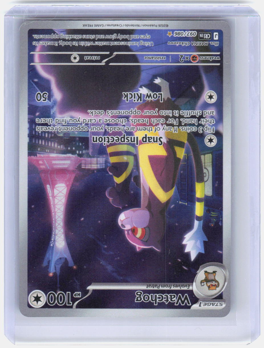 Watchog - Holo Illustration Rare ME04: Chaos Rising 097/086 NM