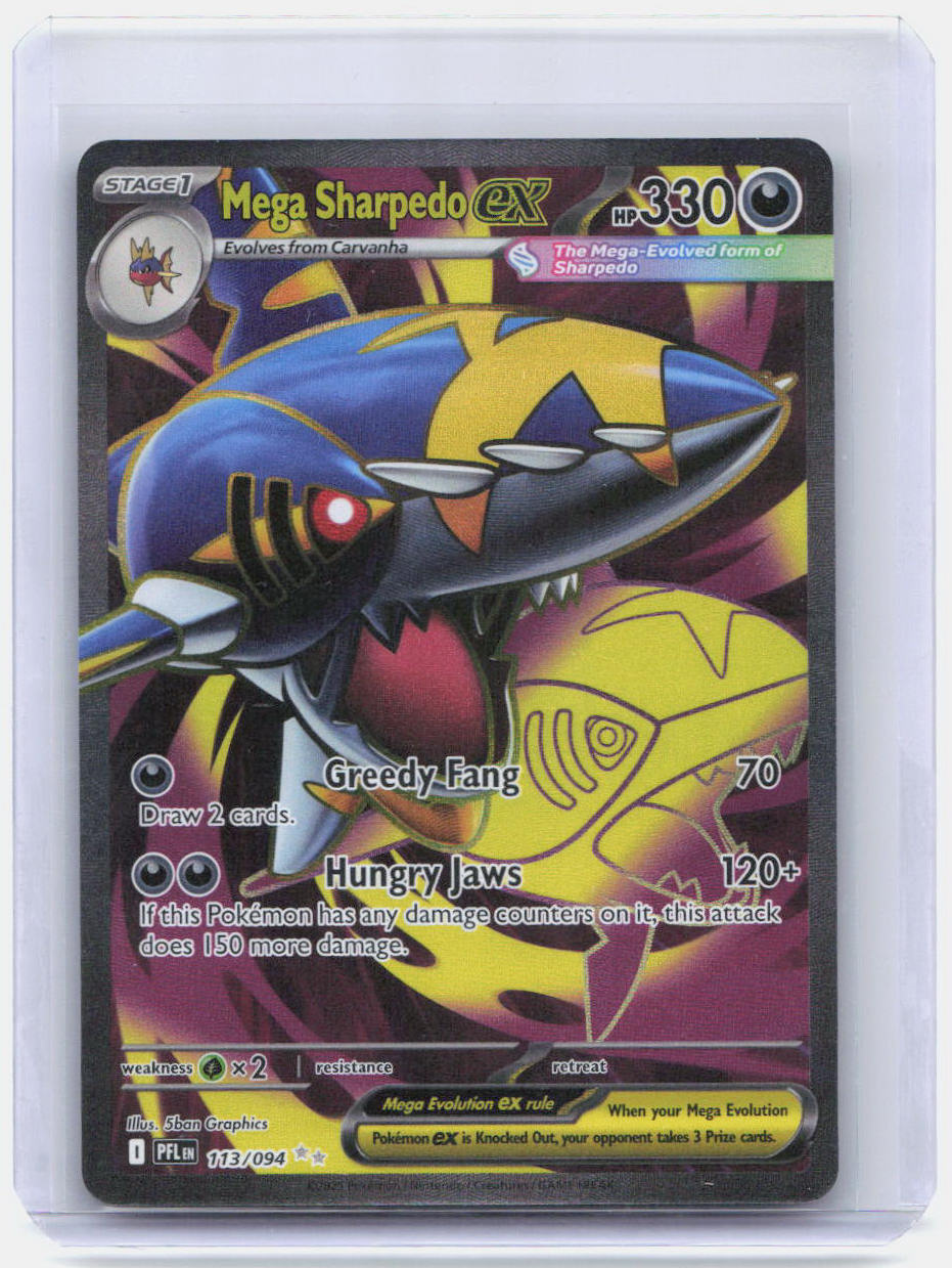 Mega Sharpedo ex - Holo Ultra Rare ME02: Phantasmal Flames 113/094 NM