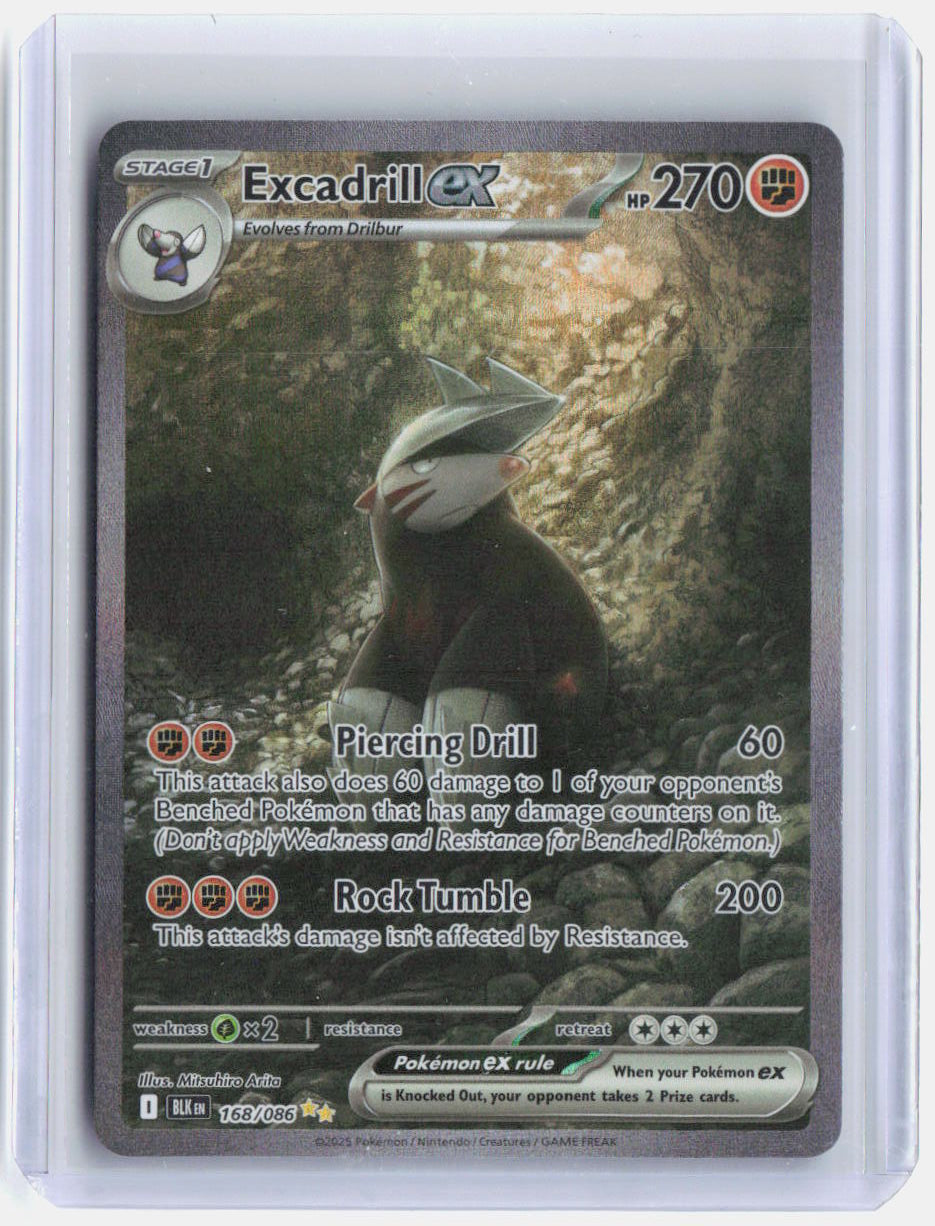 Excadrill ex - Holo Special Illustration Rare SV: Black Bolt 168/086 NM
