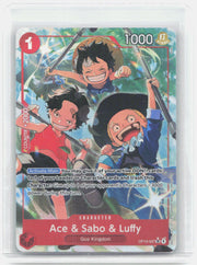Ace & Sabo & Luffy (Alternate Art) Foil SR Carrying On His Will OP13-007 NM