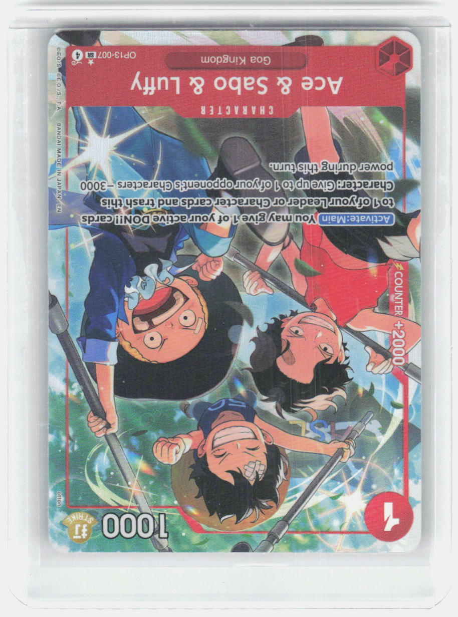 Ace & Sabo & Luffy (Alternate Art) Foil SR Carrying On His Will OP13-007 NM