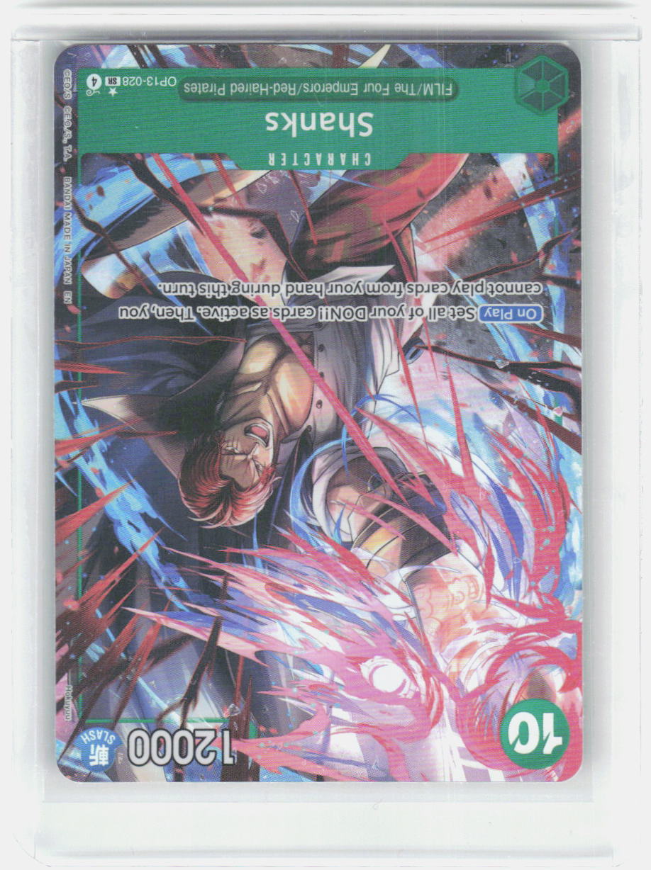 Shanks (028) (Alternate Art) Foil SR Carrying On His Will OP13-028 NM